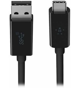 Belkin Usb 3.1 Usb-C - Usb-A Kablosu, 0,9 M (Usb-If Sertifikalı, 10 Gbps, Ultra Hd 4K), Siyah