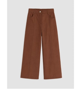 LCW Kids Kahverengi Kız Çocuk Gabardin Pantolon