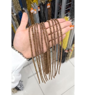 Hematit Taşı Rondela Kesim Parlak Kahverengi 4x2mm Doğal Taş Dizi