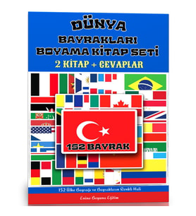 Dünya Bayrakları Boyama Kitap Seti (2 Kitap)