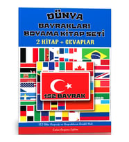 Dünya Bayrakları Boyama Kitap Seti (2 Kitap)