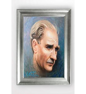 Gümüş Çerçeveli Atatürk Tablo cv1350