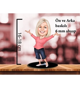 ATEŞ ANIT Karikatür bayan biblo-251