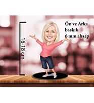 ATEŞ ANIT Karikatür bayan biblo-251