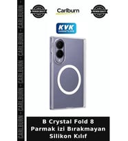 B Crystal Fold 8 Parmak izi Bırakmayan Silikon Kılıf Yüzey Tasarım Gam