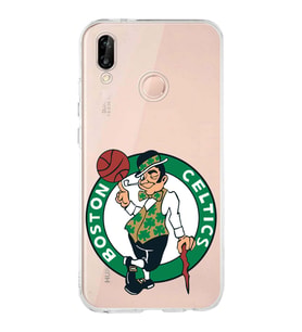 Huawei P20 Lite Uyumlu Kapak Boston Celtics Tasarımlı Şeffaf Silikon Kılıf