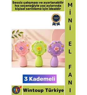 #Vantilatör Kompakt Taşınabilir Hafif Sessiz Çalışma Ev Ofis Seyahat Yaz Serinleme Sevimli Şık Renkl