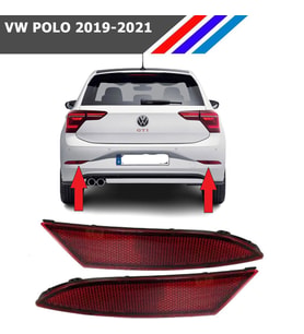 Otozet - VW Polo Arka Tampon Reflektörü Sol ve Sağ Takım 2019-2021 2G0945106A