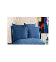 Jardin Bambu Jakar Kumaş Indigo Ikili Oksford 60x80cm Yastık Kılıfı-1351