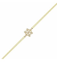Kartanesi Altın Zincir Bileklik 14K Gold (Çok Renkli)