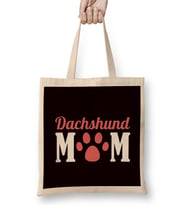 Dachshund Mom Paw Puppy Wiener Sausage Dog Breed Bez Çanta Uzun Saplı