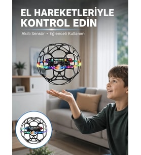 LED Işıklı Futbol Topu Mini Drone Akıllı Sensörlü El Kontrollü