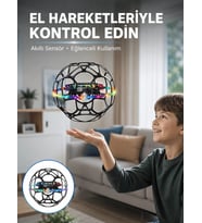 LED Işıklı Futbol Topu Mini Drone Akıllı Sensörlü El Kontrollü