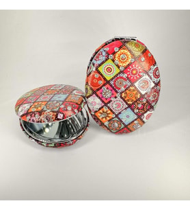 MORDİNO Çini Patchwork Elips Cep Aynası