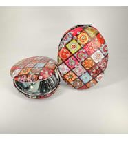 MORDİNO Çini Patchwork Elips Cep Aynası