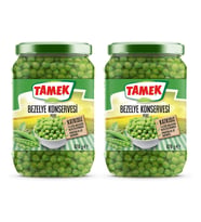 Tamek Bezelye Konserve 670 gr Cam x 2 Adet