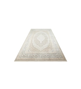 Makine Kaymaz Yıkanabilir Krem Eskitme Salon Halısı Mutfak Halısı Koridor Halısı Yolluk mhl 08 cream
