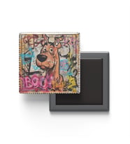 Scooby-Doo - Baskılı Buzdolap Magneti Kare - 9x9 cm