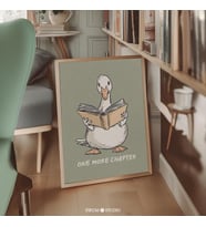 Komik Bir Bölüm Daha Duvar Sanatı, Aptal Kaz Okuma Sanat Posteri