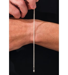 GÜMÜŞ 3 MM ERKEK GURMET ZİNCİR BİLEKLİK
