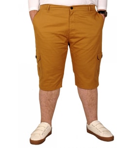 Mode XL Büyük Beden Erkek Kapri Klasik 21401 Taba