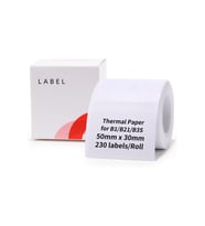 Niimbot T50x30mm 230 adet Beyaz Etiket (B1,B21S,B3S)