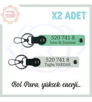 Yeşil-Beyaz, İsim Yazılı Bolluk Kaynağı Sayılı Anahtarlık Set, Sevdiklerinize Özel Hediye 520 741 8