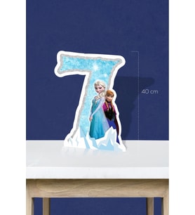 Frozen Karlar Ülkesi Temalı Ayaklı Rakam Pano - 7 Yaş (40 cm)
