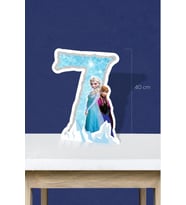 Frozen Karlar Ülkesi Temalı Ayaklı Rakam Pano - 7 Yaş (40 cm)