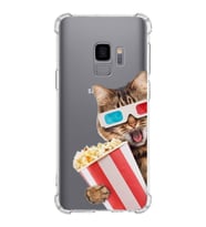 PrintiFy Samsung Galaxy S9 Uyumlu Kedi 1 Baskılı Şeffaf Köşe Korumalı Antişok Kılıf