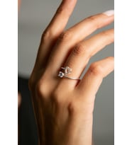 Elika Silver Kadın Kalp Detaylı 925 Ayar Gümüş Yüzük (Karışık)