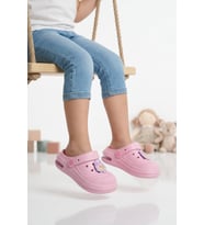 Walkway Ekru Eva Hafif Esnek Unisex Çocuk Sabo Terlik 2316 B-P
