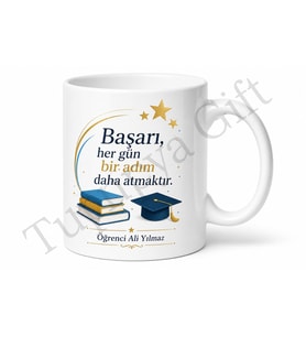 Öğrenciye Motivasyon Hediyesi Baskılı Kupa Bardak Özel Tasarım Hediye