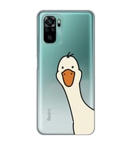 Redmi Note 10/Note 10S Uyumlu Sevimli Ördek Desenli Şeffaf Telefon Kılıfı