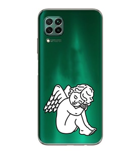 Huawei P40 Lite Uyumlu Baskılı Yumuşak Silikon Şeffaf Telefon Kılıfı