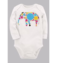 Organik Baskılı Pamuklu Unisex Bebek Body UZUNKOLE21