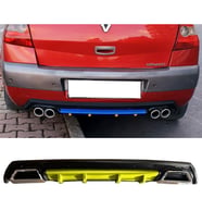 Renault Megane 2 Sarı Difüzör Çiftli Kare Egzoz Görünümlü D Tip Difizör 2002 - 2009