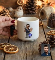 Kişiye Özel Karikatürlü Özel Güvenlik T Kupa Doğum Günü Hediyesi