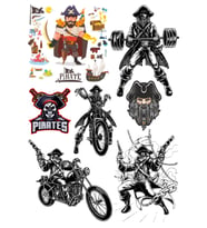 Korsan Sticker Set-1 9 Parça Telefon, Tablet, Defter, Laptop Sticker