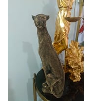 Dekoratif Çita Lopar Kaplan Biblo Heykel