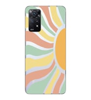 Redmi Note 12 Pro 4G Uyumlu Güneş Desenli Şeffaf Telefon Kılıfı