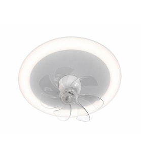 Beyaz Ø50cm LED Fanlı 4000K Gün Işığı Modern Hareketli Polikarbon Plafonyer Avize