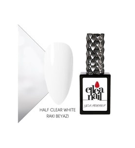ELLEA NAİL KALICI OJE HALF CLEAR WHITE RAKI BEYAZI