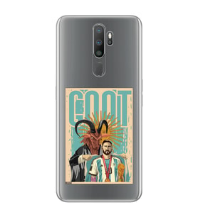 Oppo A5 2020 / A9 2020 Uyumlu Lionel Messi Desenli Şeffaf Telefon Kılıfı