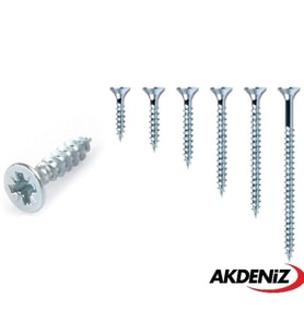 Akdeniz Sunta Vidası 3,5x25 Çinko 10 Paket 10000 Adet