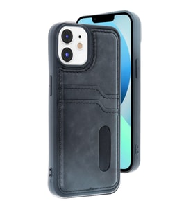 Apple iPhone 11 Kılıf Sara Kartvizitli Deri Kılıf - Siyah