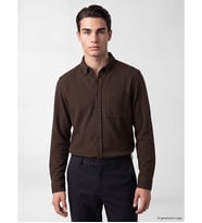 LCWAIKIKI Classic Kahverengi Regular Fit Erkek Gömlek