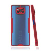 Xiaomi Poco X3 Kılıf Parfe Kenarları Pastel Renk Silikon Kılıf (Kırmızı)