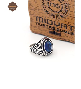Safir Taşlı Yuvarlak Model 925 Ayar Gümüş Çocuk Yüzüğü 201025318