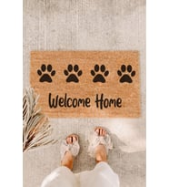 Welcome To Home Kedi Patili Kapı Önü Paspası Kapı Paspas Koko Paspas Kıl Paspas Baskılı Kalın Paspas